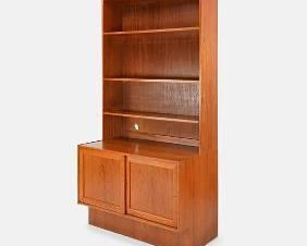 Danish Mid-Century Modern Wall Unit Bookcase Hutch Faarup Mobelfabrik