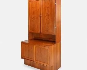 Danish Mid-Century Modern Wall Cabinet Cupboard Faarup Mobelfabrik