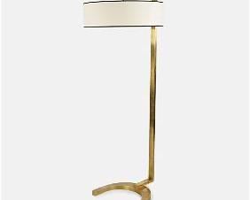 Thomas O'Brien for Visual Comfort & Co Hudson Floor Lamp Brass and Paper Shade