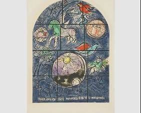 Chagall, Marc. JERUSALEM WINDOW Lithograph by Charles Sorlier