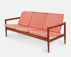 Borge Jensen & Sonner Mid-Century Danish Modern Three Seat Teak Sofa