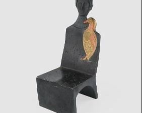 Carey, Altina Schinasi 1980s Black Cast Fiberglass Resin Garden Bench