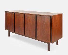 Merton Gershun Mid-Century Modern Walnut Credenza for Dillingham