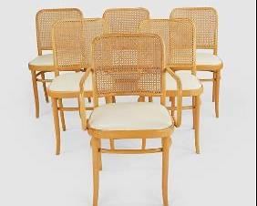 Josef Hoffman and Frank Prague Bentwood Dining Chairs