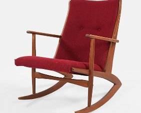 Holger Georg Jenson Model 97 Teak Rocking Chair Mid Century Modern MCM