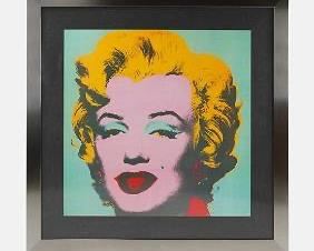 Huge Andy Warhol MARILYN MONROE Framed Lithograph