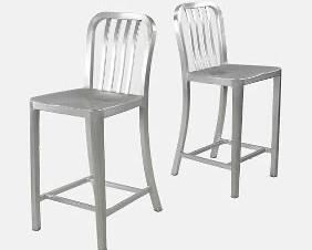 Pair Original Machine Age Goodform Style Lightweight Aluminum Chairs