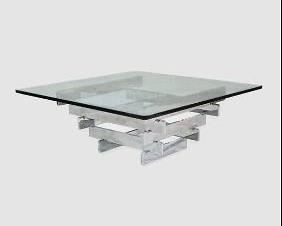 Paul Mayen for Habitat MCM Glass Chrome Coffee Table