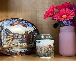 Vintage Lebkuchen Otto Schmidt Cookie Tin 