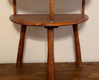 Vintage Half Round End Table 