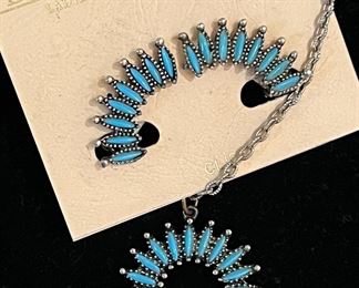 Draper's & Damon's Clip-on Earrings and Necklace 