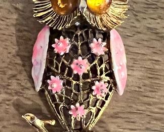 Vintage Owl Brooch