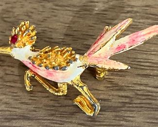 Roadrunner Brooch