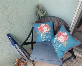 Chair has ottoman that slides under the seat