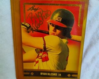 Signed Ryan Klesko Card