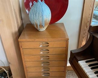 Vintage sheet music cabinet