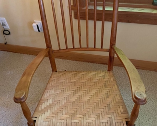 Antique Shaker spindle back rocking chair
