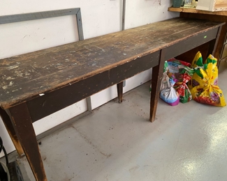 Antique harvest table