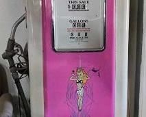 #128 • Reproduction Gas Pump, Signed by "AJ" Adrienne Janic from Overhaulin'