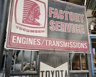 #135 • Tecumseh Factory Service Sign and Toyota Mud Flap