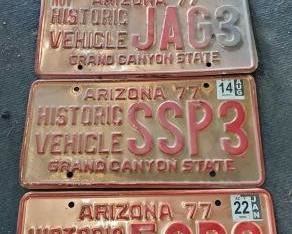 #180 • Vintage Copper Arizona Historical Vehicle Plates