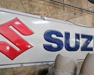 #214 • Large Plastic Suzuki Dealer Sign