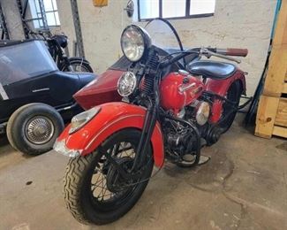 #385 • 1941 Harley Davidson WLA with Vintage Boat Nose Side Car