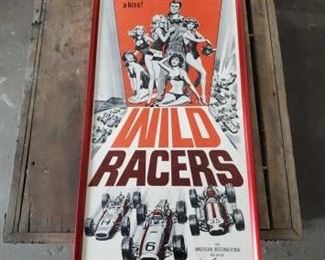 #628 • Original Vintage "Wild Racers" Race Car Movie Poster