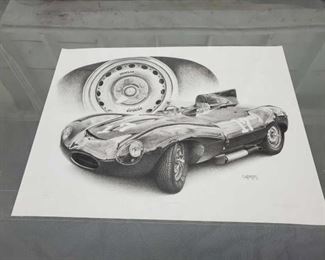 #694 • Jaguar D-Type Art Poster