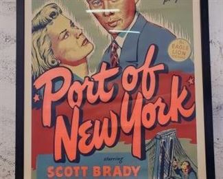 #702 • Original Large Port Of New York Film Poster Yul Brynner