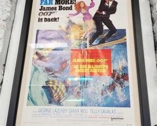 #706 • Original James Bond 007 "On Her Majesty's Secret Service" Poster - Pro-Mounted
