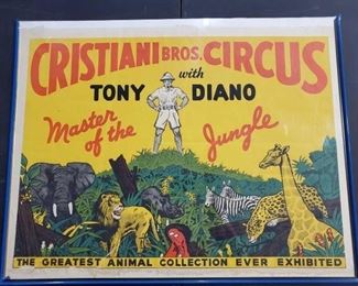 #734 • Original 1960s Cristiani Bros. Circus Poster