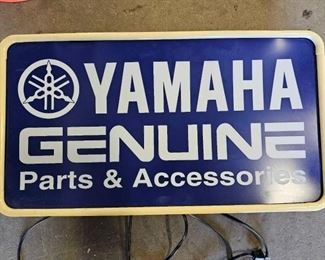 #800 • Light Up Plastic Yamaha Genuine Parts and Accessories Sign