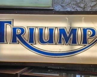 #808 • Large Plastic Light Up Triumph Dealer Sign
