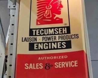 #814 • Double Sided Light Up Tecumseh Authorized Sales and Service Sign