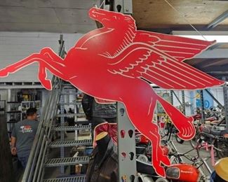 #815 • Metal Mobil Oil Pegasus Sign