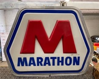 #818 • Marathon Sign Approximately 3ft by 4ft