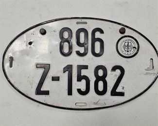 #846 • German Oval License Plate
