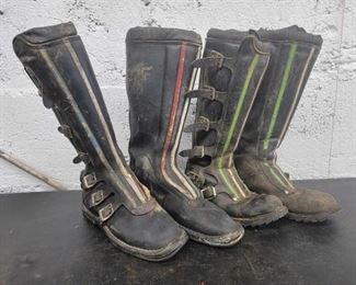#1022 • 2 Pairs of Vintage Motorcross Riding Boots