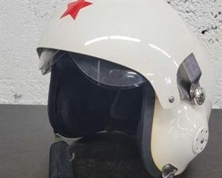 #1044 • Red Star Helicopter Double Lens Motorcycle Pilots Helmet