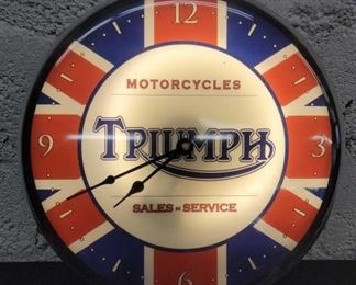 #1106 • Triump Motorcycles Sales/Service Light Up Clock