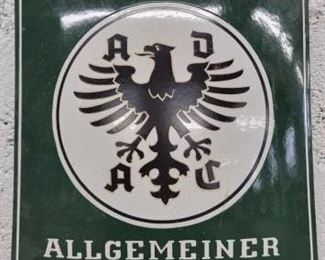 #1120 • Authentic German Car Club Sign, ADAC Allegemeiner Deutscher Automobil-Club