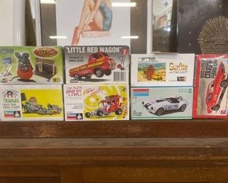 #1206 • 7 Model cars 6 unopened (Lindburg “Little Red Wagon.”)