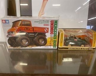 #1224 • Tamiya Unimog unopened model and Britains LTD British Scout Car