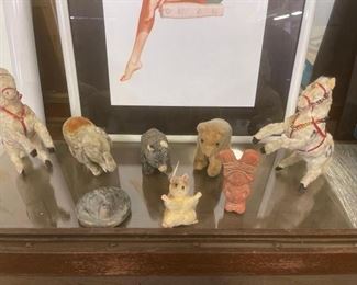 #1228 • Vintage & Original 6 x Stief Horse Bear Elephant animal figurines Toys