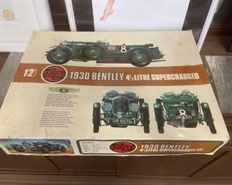 #1232 • 1930 Bentley Airfix Model car. Box opened.