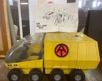 #1240 • GI joe Mobile Support Vehicle Large Yellow Mostly Complete Toy