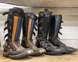 #2078 • 2 Pairs of Vintage Motorcross Riding Boots