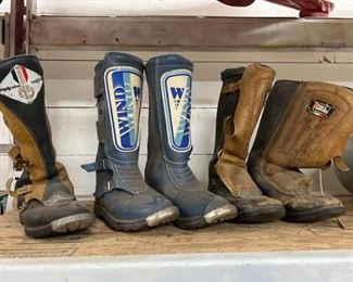 #2082 • 2 Pairs of Vintage Riding Boots and a Single