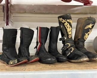 #2084 • 2 Pair of Vintage Riding Boots and Pair of Alpine Stars Boots approx size 11